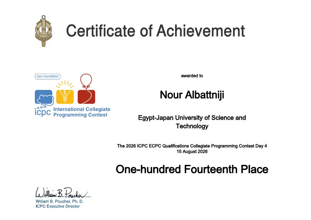 ICPC ECPC Qualifications certificate